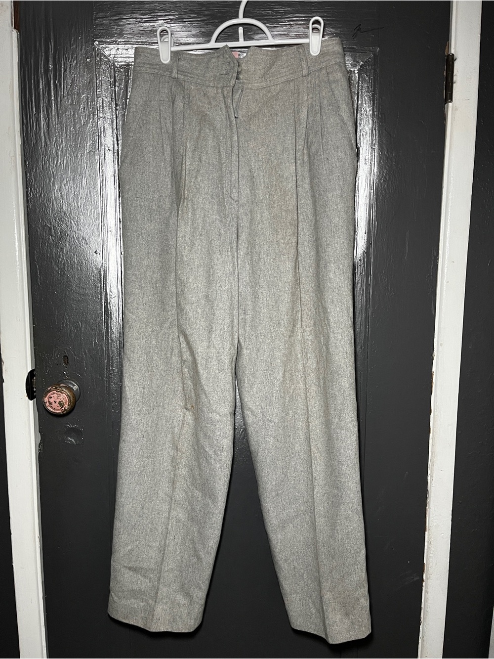 VINTAGE Gray Tailored Wool Pants